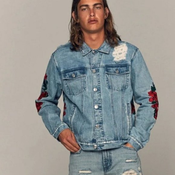 Rose Denim Mens Trucker Jacket 